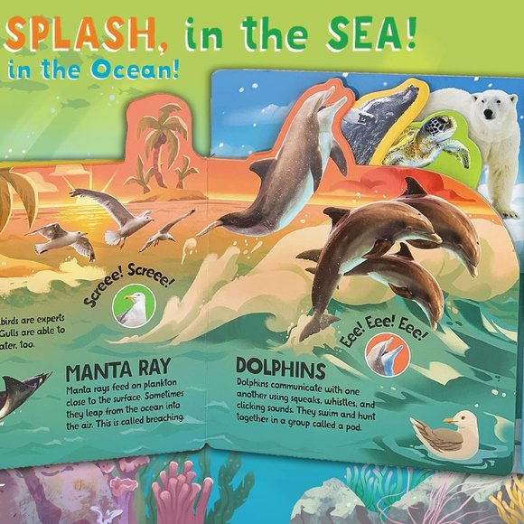 Swim, Splash, in the Sea! Let's Listen in the Ocean! Hardcover by Parragon - Picture 2 of 2